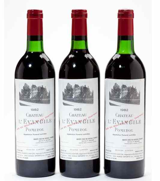 Appraisal: Chateau L'EvangilePomerol bottles bn ts''A blockbuster dark plum garnet-colored wine