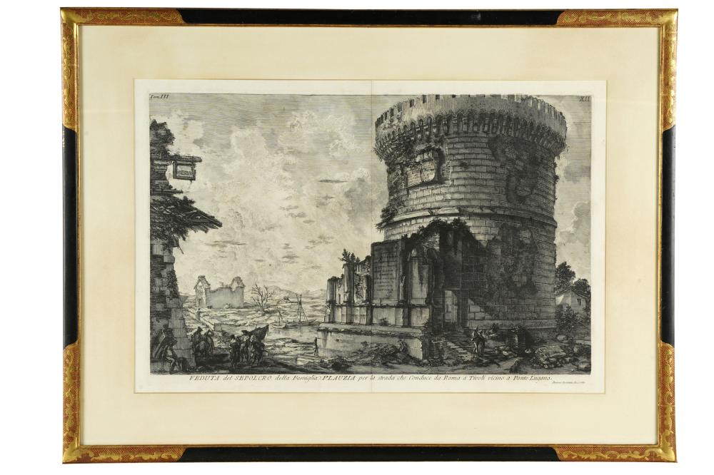 Appraisal: PIRANESI VIEW OF THE TOMB OF THE PLAUTII ETCHINGGiovanni Battista