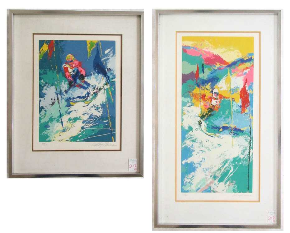 Appraisal: LEROY NEIMAN TWO SERIGRAPHS New York Illinois - Downhill and