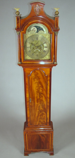 Appraisal: A George III mahogany longcase clock late th century the