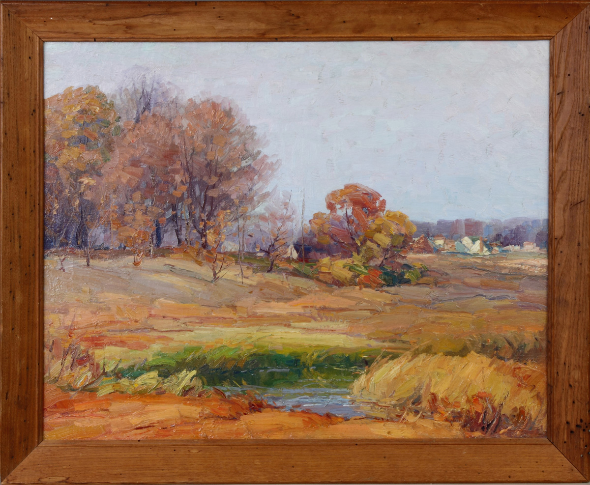 Appraisal: George Renouard American - October scene Unsigned Oil canvas