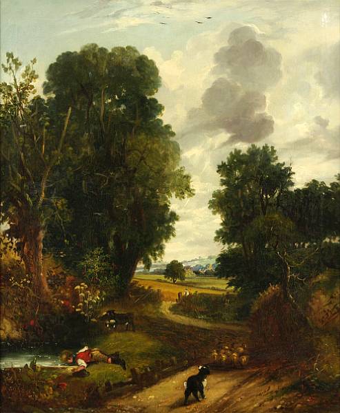 Appraisal: After John Constable R A The cornfield oil on canvas