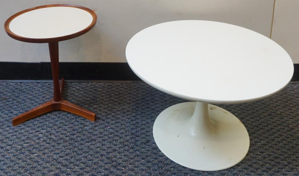 Appraisal: HANS C ANDERSEN MID-CENTURY MODERN TEAK SIDE TABLE AND SAARINEN