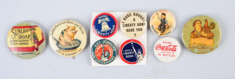 Appraisal: Lot Of Advertising Pin Back Buttons Pins in this lot