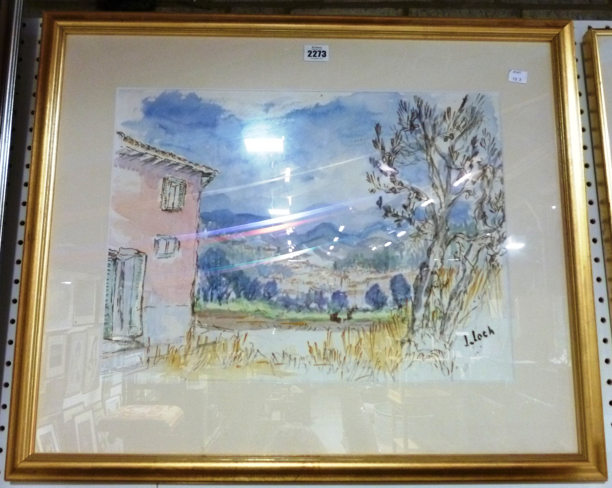 Appraisal: J Loch Italian landscape signed watercolour