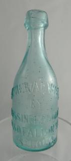 Appraisal: Mineral water bottle Mineral water- round aqua marked 'Mineral Water