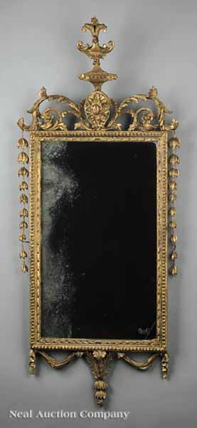 Appraisal: A Fine Louis XVI Carved and Giltwood Looking Glass late