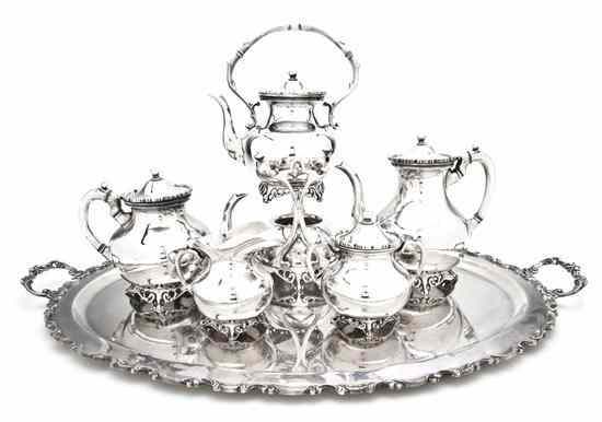 Appraisal: A Mexican Sterling Silver Tea and Coffee Service comprising a