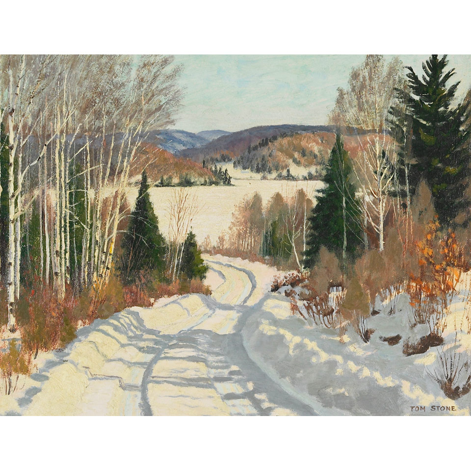 Appraisal: THOMAS ALBERT STONE O S A WINTER ROAD RESTOULE LAKE