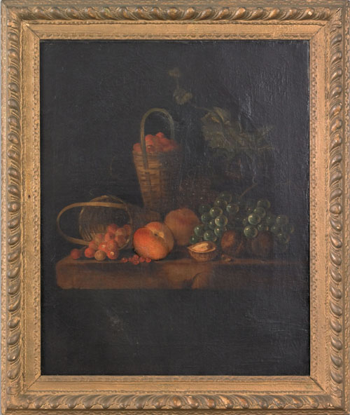 Appraisal: Pair of Continental oil on canvas still lifes late th