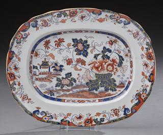 Appraisal: English Ironstone Oval Meat Platter th c in t English