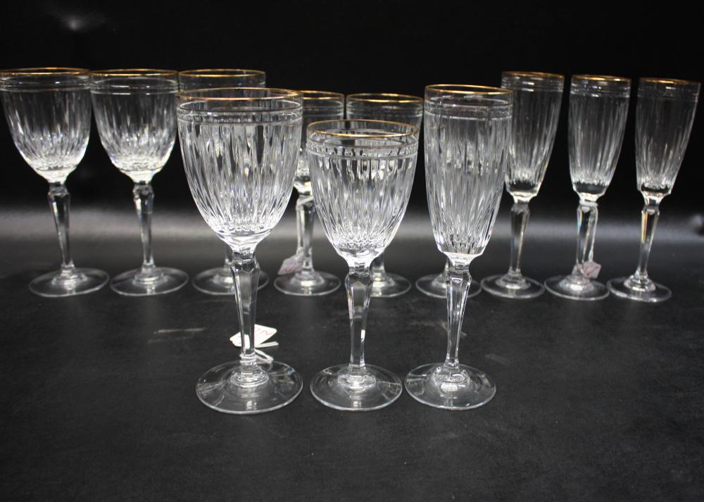 Appraisal: MARQUIS BY WATERFORD HANOVER GOLD STEMWARE SET piece service for