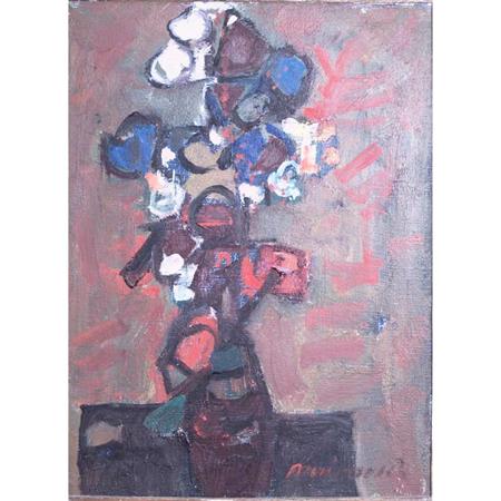 Appraisal: Zvi Mairovich Israeli - Still Life with Flowers in a