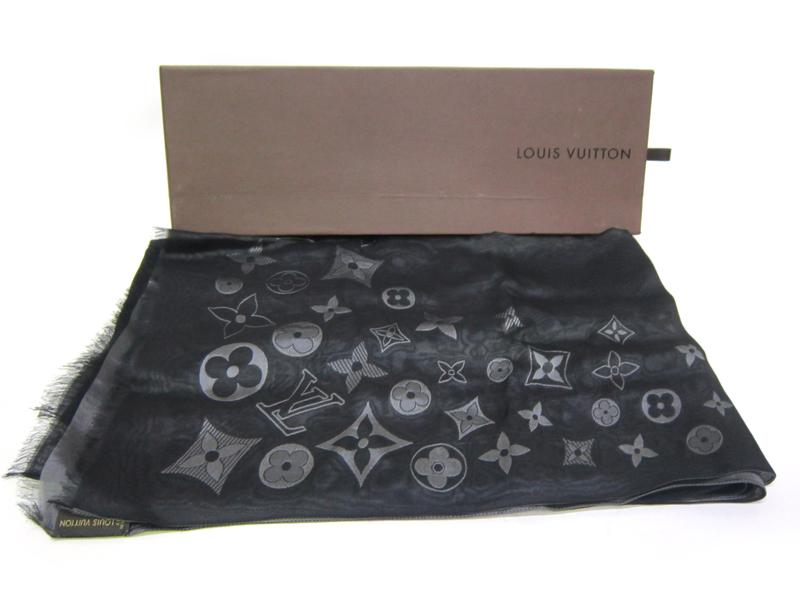 Appraisal: A LOUIS VUITTON SCARF WITH MONOGRAM DESIGN BOXED A LOUIS