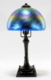 Appraisal: Lundberg Studios Van Gogh Sunset Boudoir Lamp UNITED STATES TH