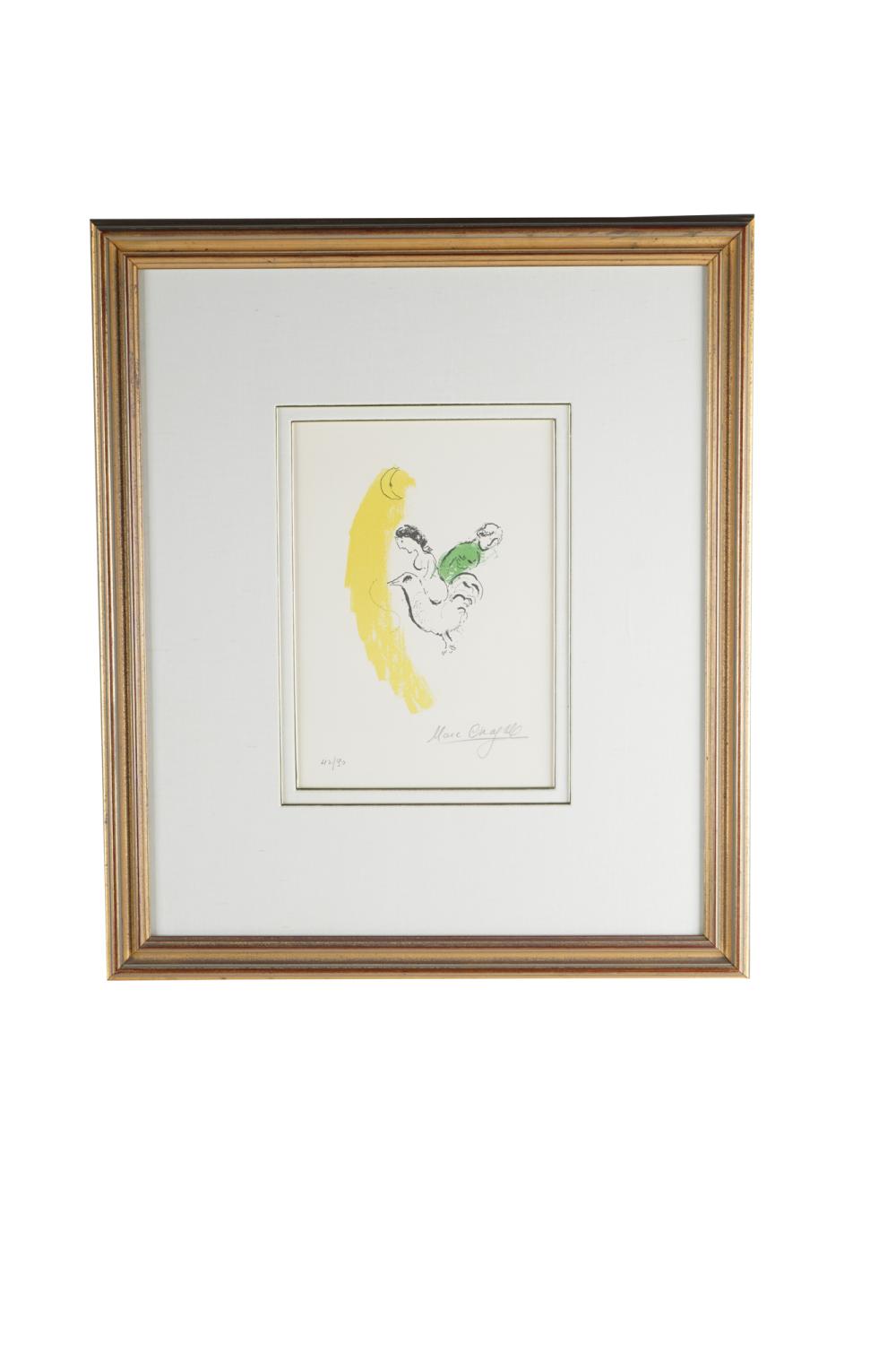 Appraisal: MARC CHAGALL - LE COQ AU CROISSANT lithograph pencil signed