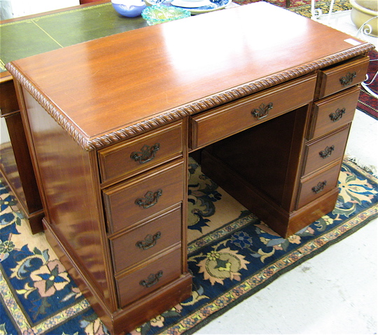 Appraisal: FEDERAL STYLE MAHOGANY WRITING DESK American mid- th century having