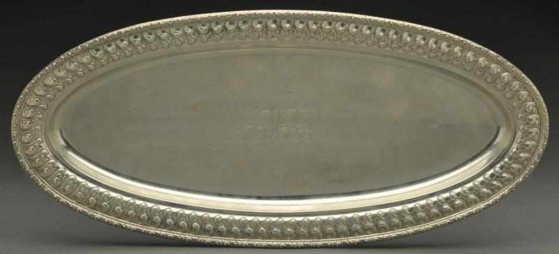 Appraisal: An American Silver Fish Platter Theodore B Starr ca Long