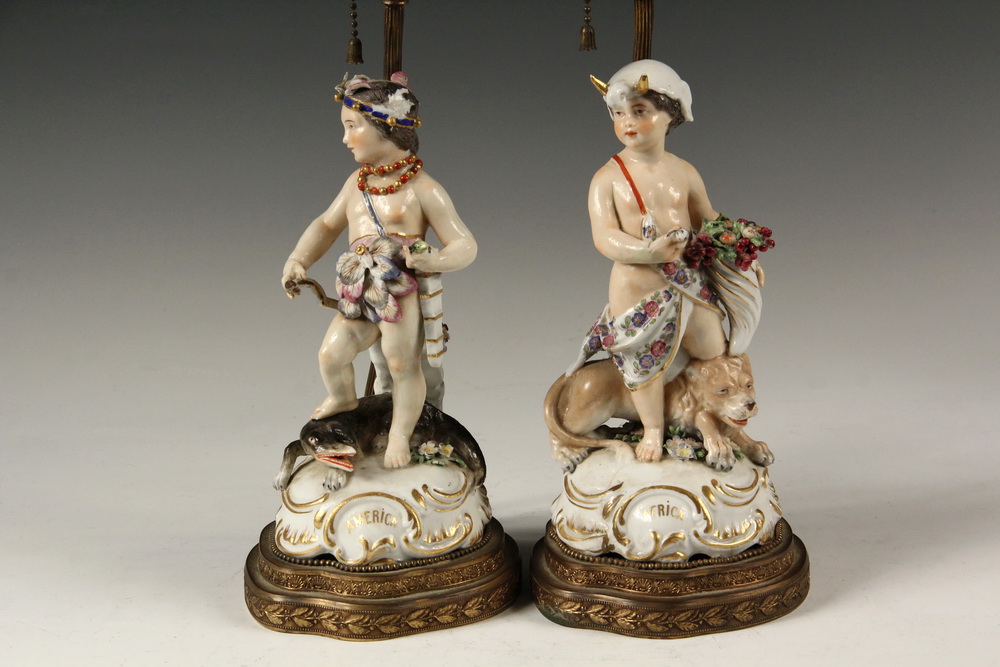 Appraisal: FIGURINES - Two Early English Porcelain Figurines depicting two of