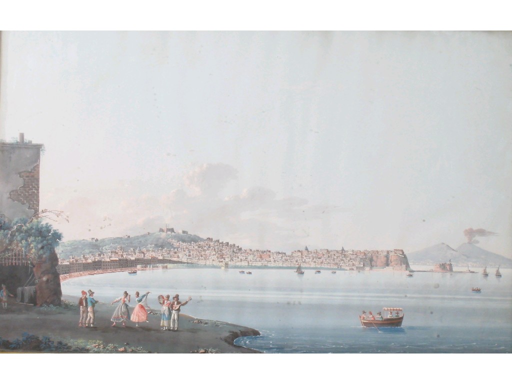 Appraisal: NEAPOLITAN SCHOOL Veduta di Napoli da Posillipo gouache x in