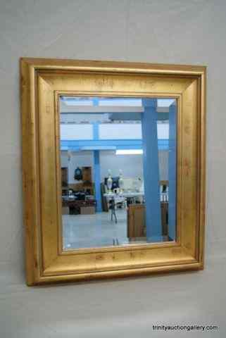 Appraisal: Wood Framed Beveled Glass Wall MirrorIs a very nice made