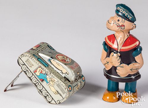 Appraisal: TWO LITHOGRAPHED TIN TOYSTwo lithographed tin toys to include Chein