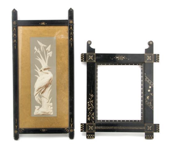 Appraisal: Group of Two American Ebonized Frames late th century each