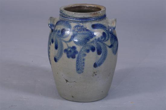 Appraisal: AMERICAN BLUE-SLIP DECORATED STONEWARE CROCK BY H C SMITH ALEXANDRIA