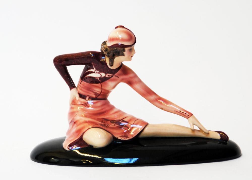 Appraisal: ODETTE a Goldscheider earthenware figure modelled by Josef Lorenzl the