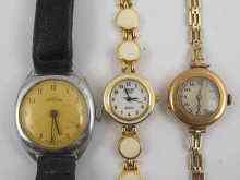 Appraisal: A ct gold lady's wrist watch on a gold plated