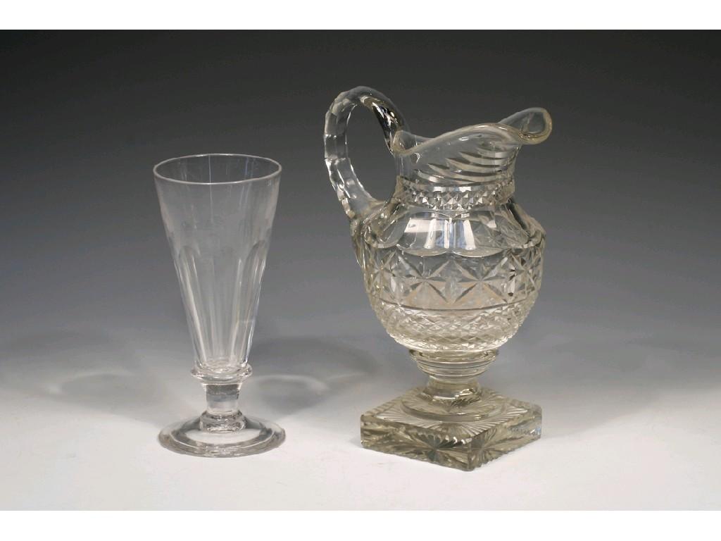 Appraisal: A REGENCY STYLE HOBNAIL-CUT WATER JUG with broad rim above