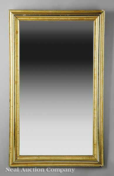 Appraisal: An American Late Classical Giltwood Mirror late th c burnished