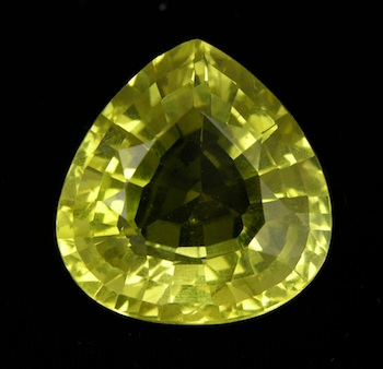 Appraisal: A Huge Unset Pear Shape Lemon Quartz from Brazil Approx