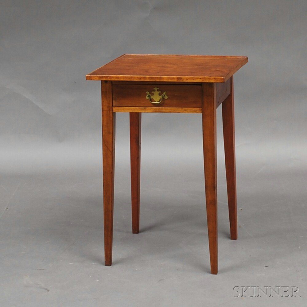 Appraisal: Country Federal Cherry One-drawer Stand New England early th century