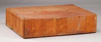 Appraisal: WOOD CHOPPING BLOCK Rectangular form SIZE h x x CONDITION