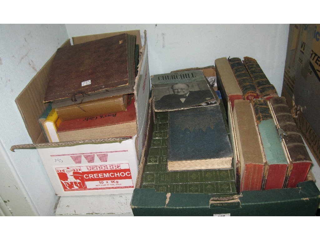 Appraisal: Lot comprising two boxes of books and a photo album