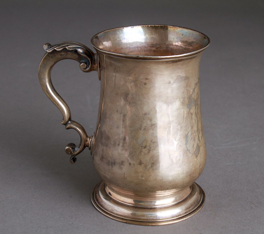 Appraisal: English Sterling Silver Mug Beaker Cup th C English sterling