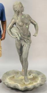 Appraisal: Bronze nude figural fountain ht Bronze nude figural fountain ht