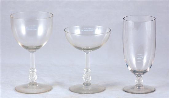 Appraisal: Set of crystal stemware matched set consisting of beverage H