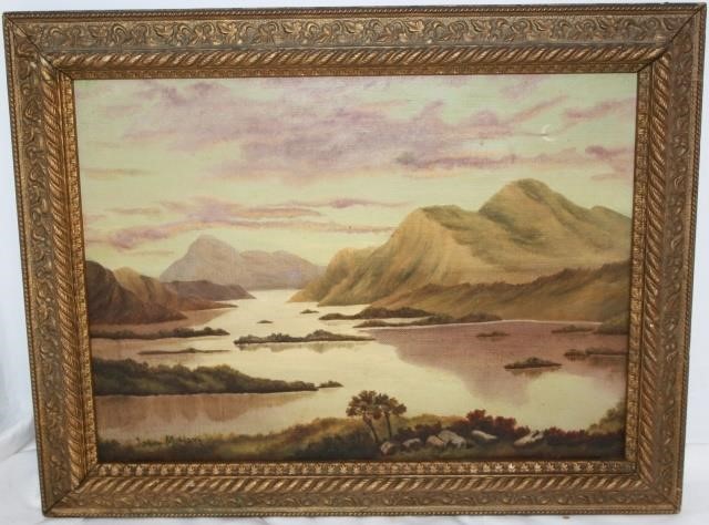 Appraisal: JAMES MCDOUGAL HART - NY OIL ON CANVASLANDSCAPE SIGNED LOWER