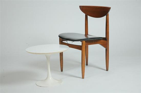 Appraisal: TWO PIECES OF MODERN FURNITURE A wooden chair with black