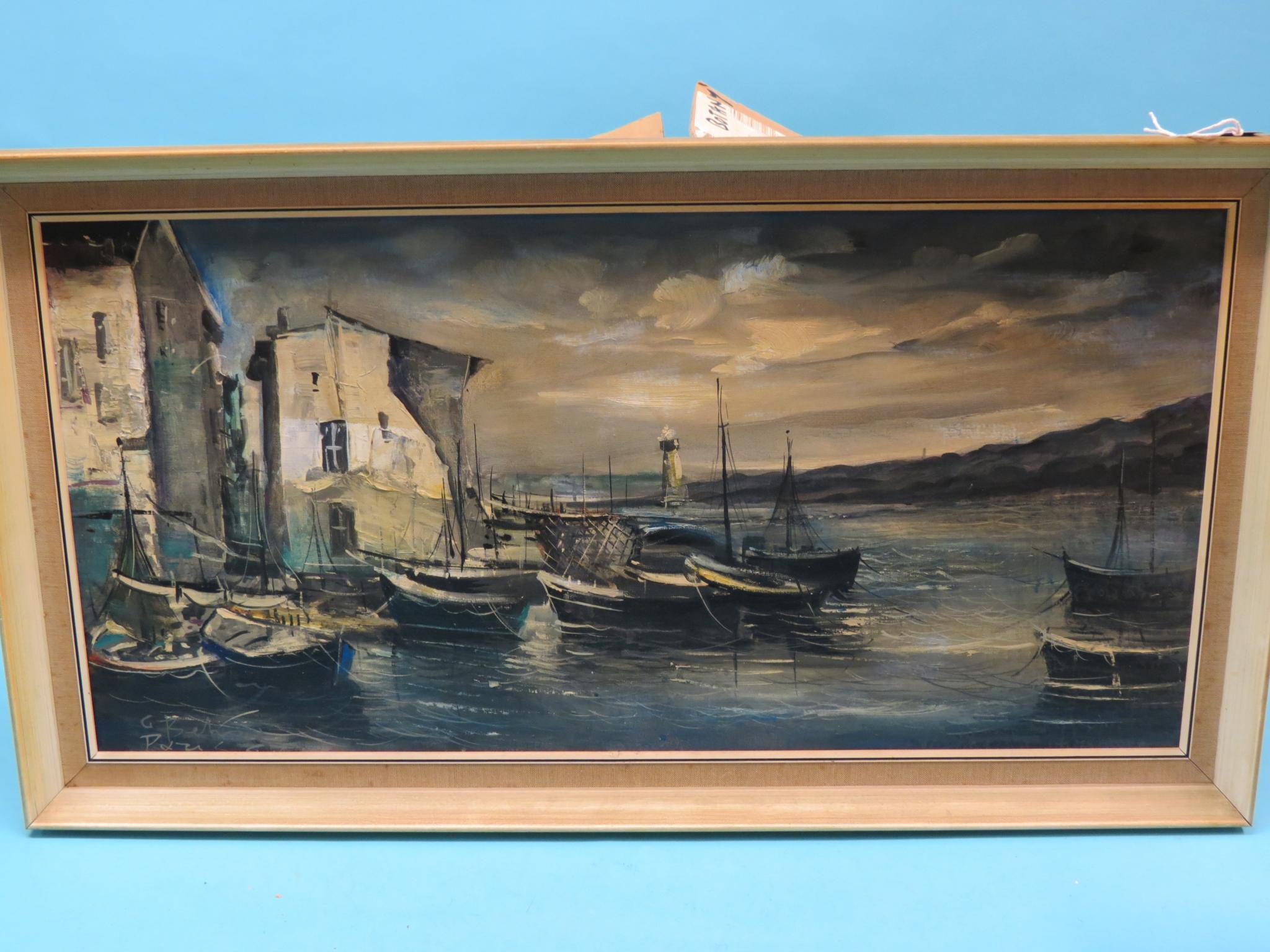 Appraisal: R Windebank - oil on board local view of Rife