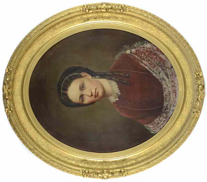 Appraisal: AMERICAN SCHOOL Victorian period oil on canvas Portrait of a