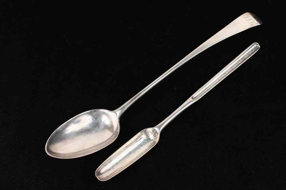 Appraisal: PCS EARLY ENGLISH STERLING - Including Double-Ended Marrow Scoop London