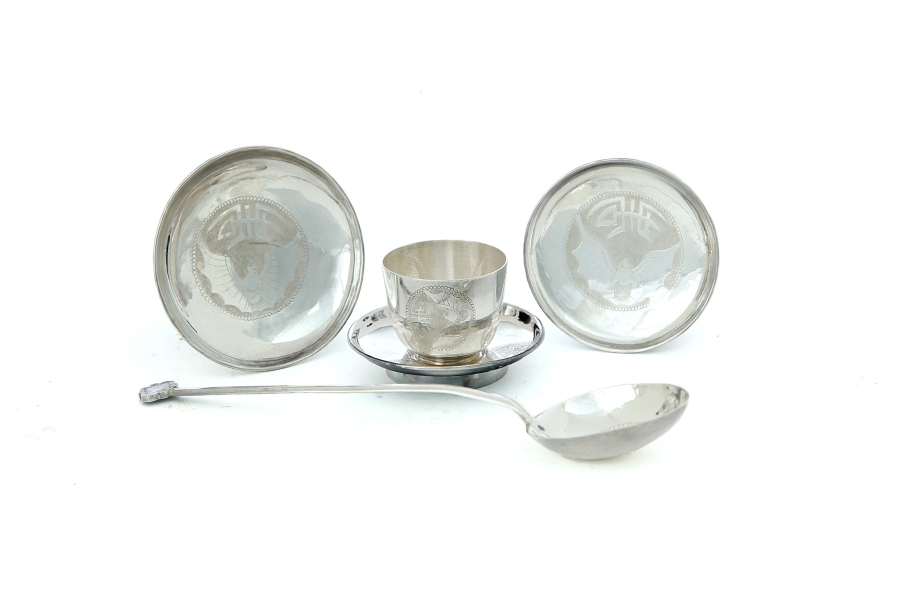 Appraisal: CHINESE EXPORT SILVER DEMITASSE SET Marked th century Includes twelve