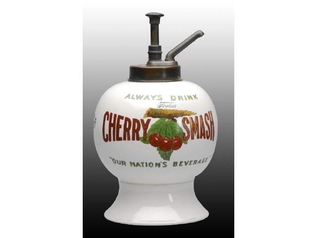 Appraisal: Fowlers Cherry Smash Syrup Dispenser Description Includes original pump No