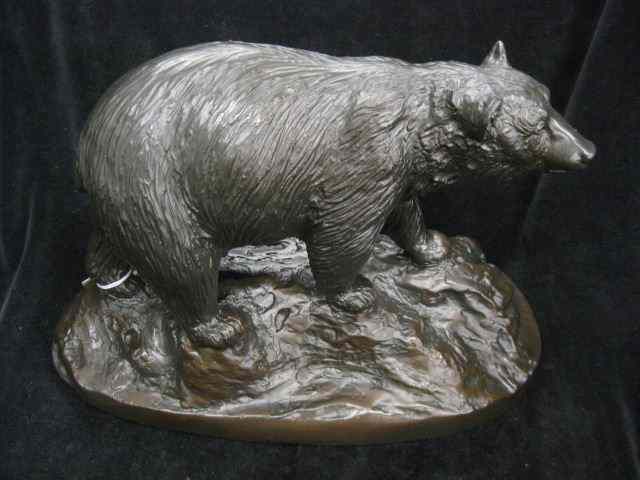 Appraisal: Composition Figurine of a Bear '' long '' tall decorative