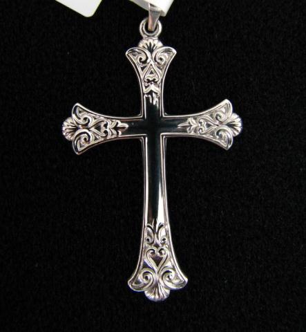 Appraisal: Platinum Cross with Decorative Tips