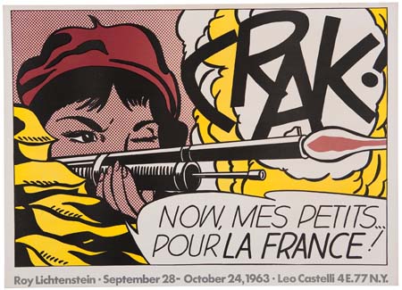 Appraisal: ROY LICHTENSTEIN Crak Color lithograph x mm x inches full