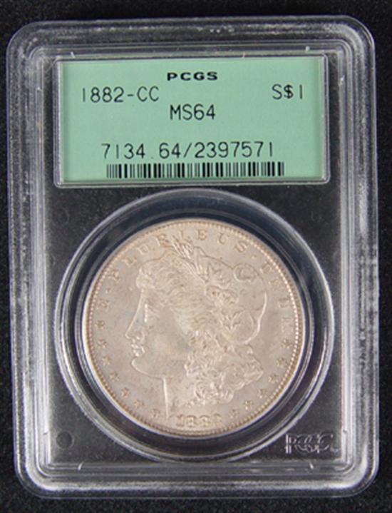 Appraisal: -CC Morgan Dollar PCGS certified and graded MS